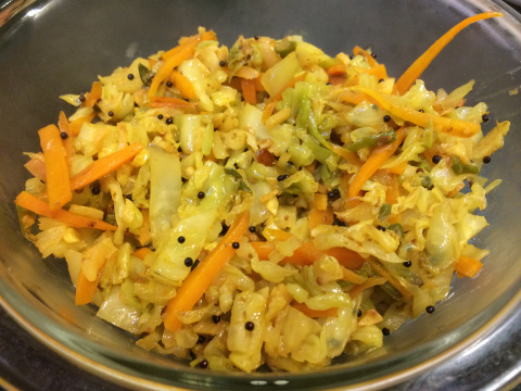Cabbage Carrot Peas Fry
